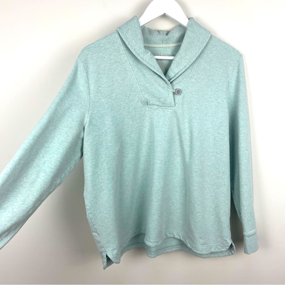 LL Bean Mint Green Pullover Women's Size XL Petite